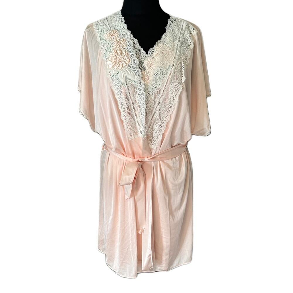 Vintage Shadowline embroidered chemise and robe